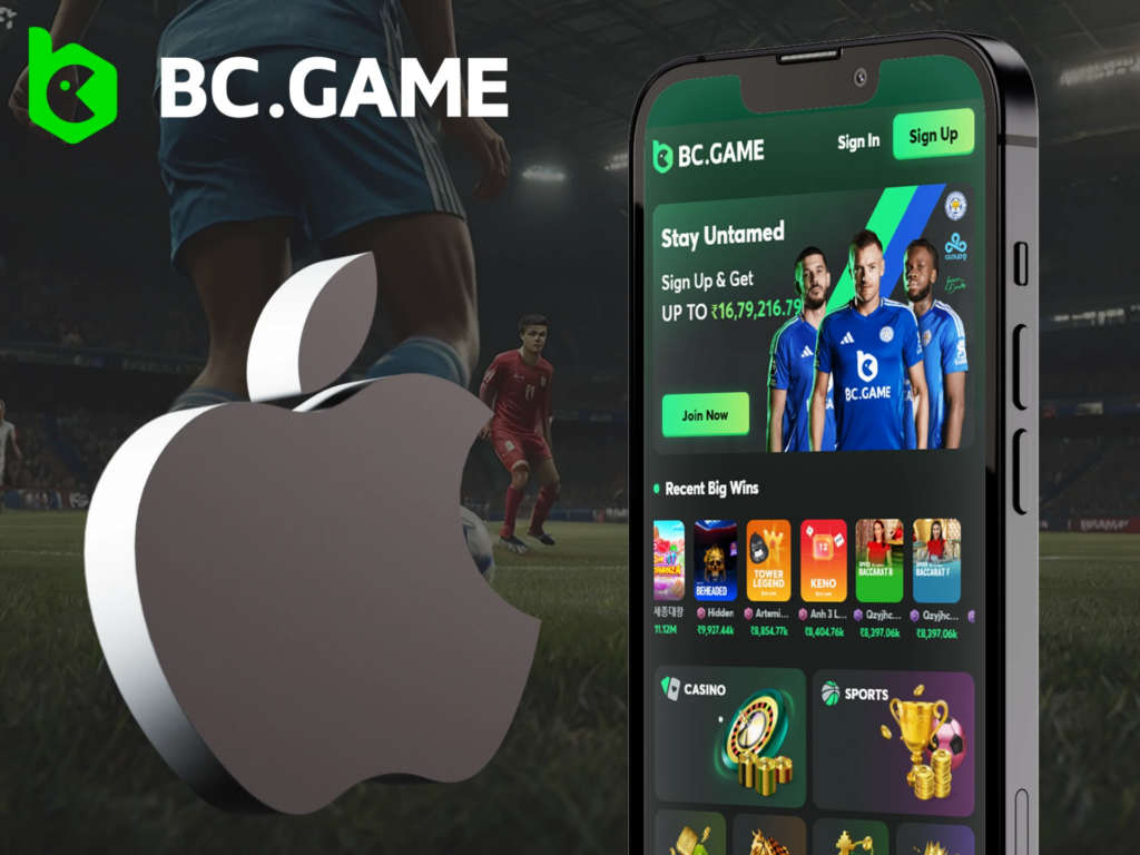 Downloading the BC Game App on iOS